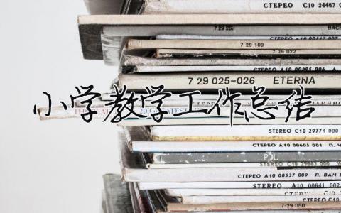 小學教學工作總結 30篇