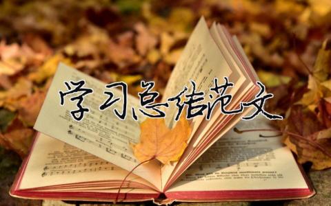 學習總結范文（精選合集19篇）
