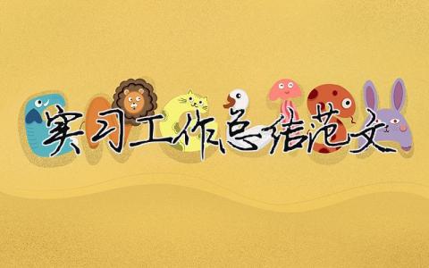 實習工作總結范文（精選合集15篇）