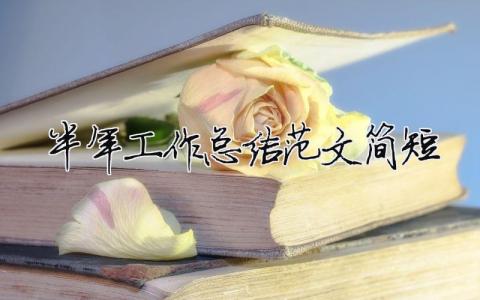 半年工作總結(jié)范文簡短（精選合集9篇）