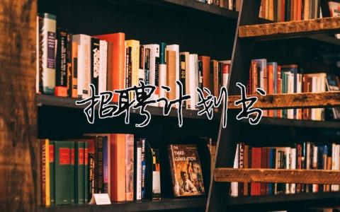 招聘計劃書（精選合集13篇）