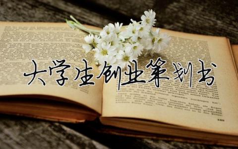 大學生創業策劃書（精選合集18篇）
