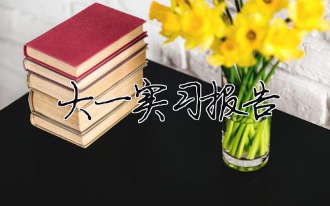 大一實(shí)習(xí)報(bào)告（精選合集12篇）