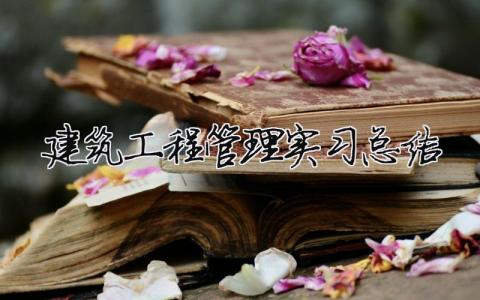 建筑工程管理實習總結 建筑工程管理實踐總結（精選合集12篇）
