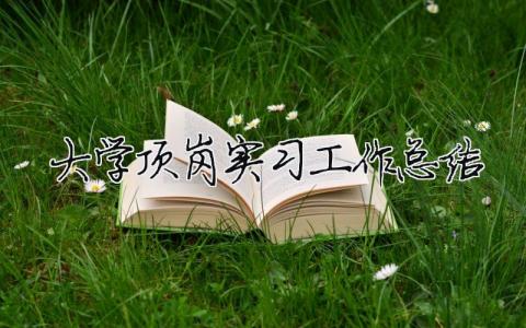 大學(xué)頂崗實(shí)習(xí)工作總結(jié) 大學(xué)頂崗實(shí)習(xí)工作總結(jié)（精選合集19篇）