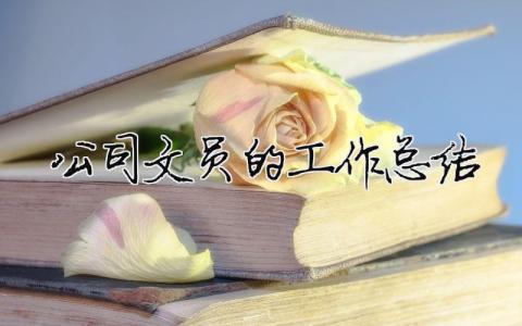 公司文員的工作總結 公司文員的工作總結（精選合集8篇）