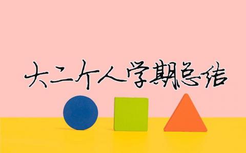 大二個人學期總結 大二個人學期總結500字（精選合集16篇）