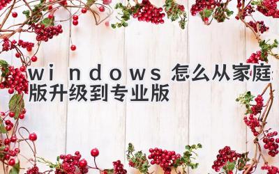 windows怎么從家庭版升級到專業(yè)版
