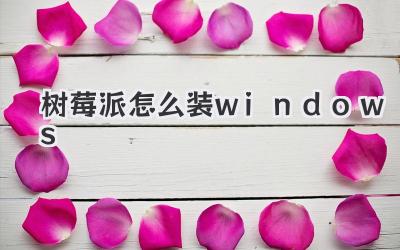 樹莓派怎么裝windows