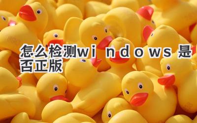 怎么檢測(cè)windows是否正版