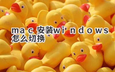 mac安裝windows怎么切換