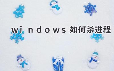 windows如何殺進(jìn)程
