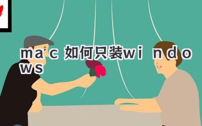 mac如何只裝windows