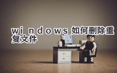 windows如何刪除重復(fù)文件