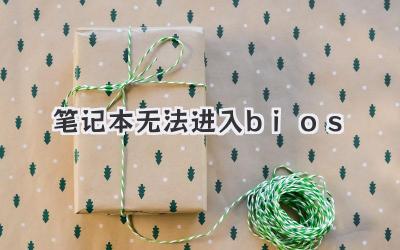 筆記本無法進入bios