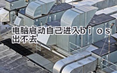 電腦啟動自己進入bios出不去