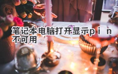 筆記本電腦打開顯示pin不可用