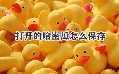 打開的哈密瓜怎么保存