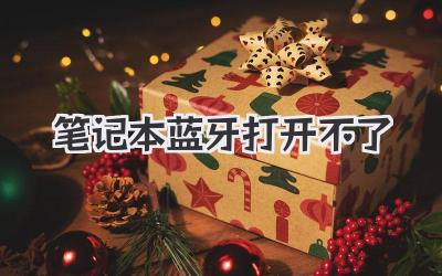 筆記本藍牙打開不了