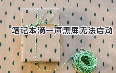 筆記本滴一聲黑屏無法啟動