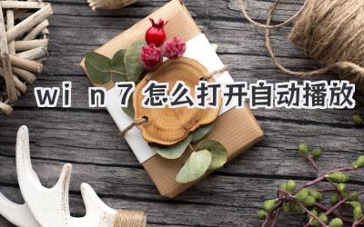 win7怎么打開自動播放