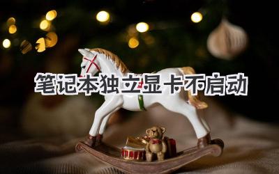 筆記本獨立顯卡不啟動