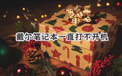 戴爾筆記本一直打不開機