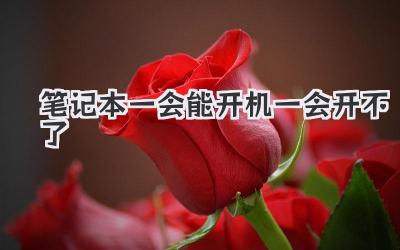 筆記本一會能開機一會開不了