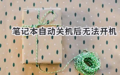 筆記本自動關機后無法開機