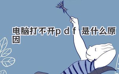 電腦打不開pdf是什么原因