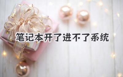筆記本開了進(jìn)不了系統(tǒng)