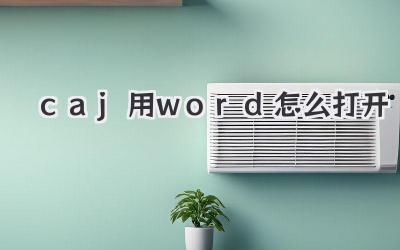 caj用word怎么打開(kāi)