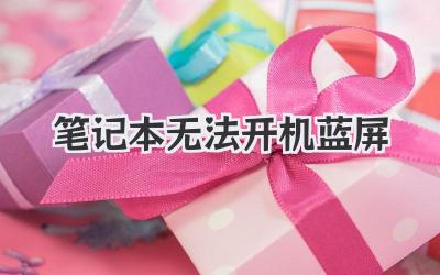 筆記本無法開機藍屏