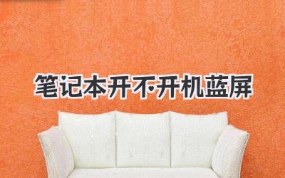筆記本開不開機(jī)藍(lán)屏