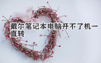 戴爾筆記本電腦開不了機一直轉