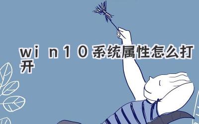 win10系統屬性怎么打開