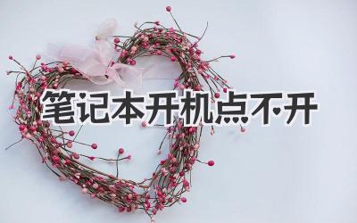 筆記本開機點不開
