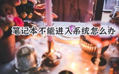 筆記本不能進(jìn)入系統(tǒng)怎么辦