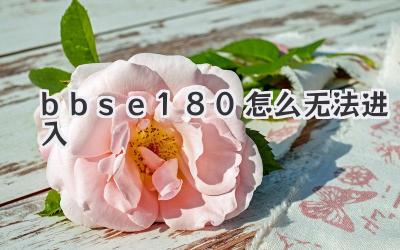 bbse180怎么無法進(jìn)入