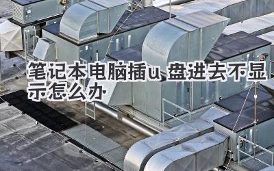 筆記本電腦插u盤進(jìn)去不顯示怎么辦