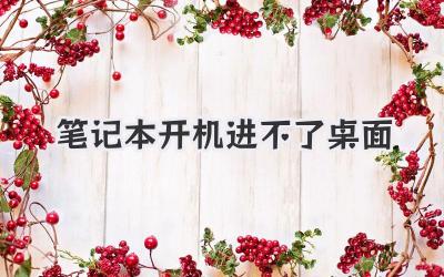 筆記本開機(jī)進(jìn)不了桌面