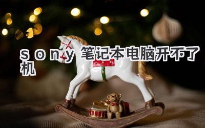 sony筆記本電腦開不了機