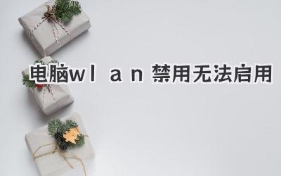 電腦wlan禁用無法啟用