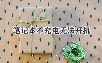 筆記本不充電無法開機