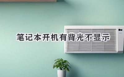 筆記本開(kāi)機(jī)有背光不顯示