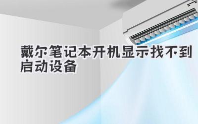 戴爾筆記本開機(jī)顯示找不到啟動設(shè)備