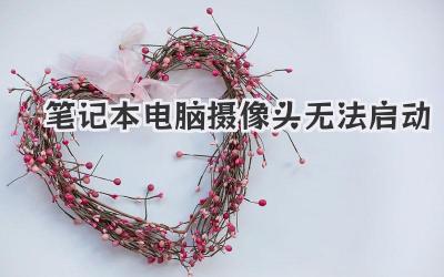 筆記本電腦攝像頭無法啟動