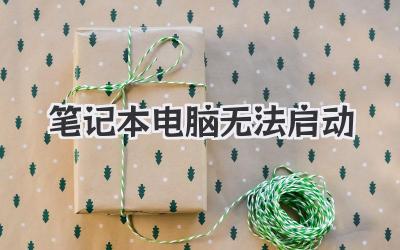 筆記本電腦 無法啟動