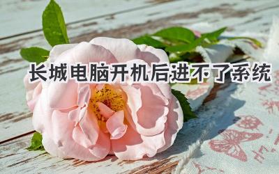 長(zhǎng)城電腦開(kāi)機(jī)后進(jìn)不了系統(tǒng)