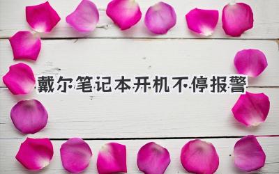 戴爾筆記本開機(jī)不停報警